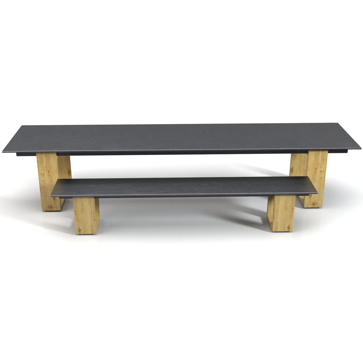 Mamagreen Aiko Dining Table With Bench 3D Model_04
